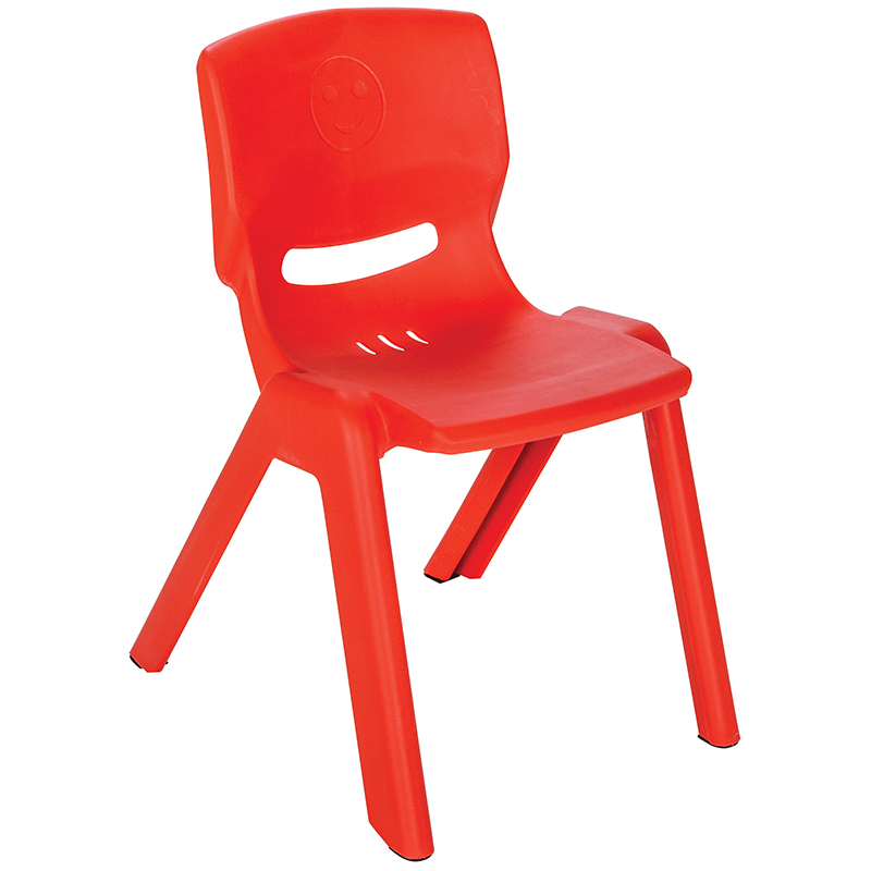 Scaunel copii cu spatar pentru interiorexterior,potrivit pentru gradinite,scoli,afterschool,greutate suportata pana la 100kg Pilsan Happy Chair Rosu