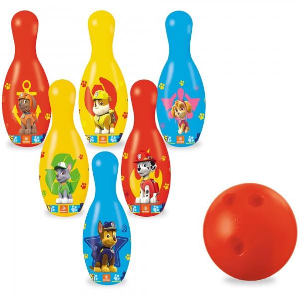 Set bowling Paw Patrol cu popice si bila Mondo