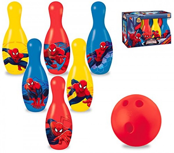 Set bowling Spiderman cu popice si bila Mondo MONDO imagine 2022
