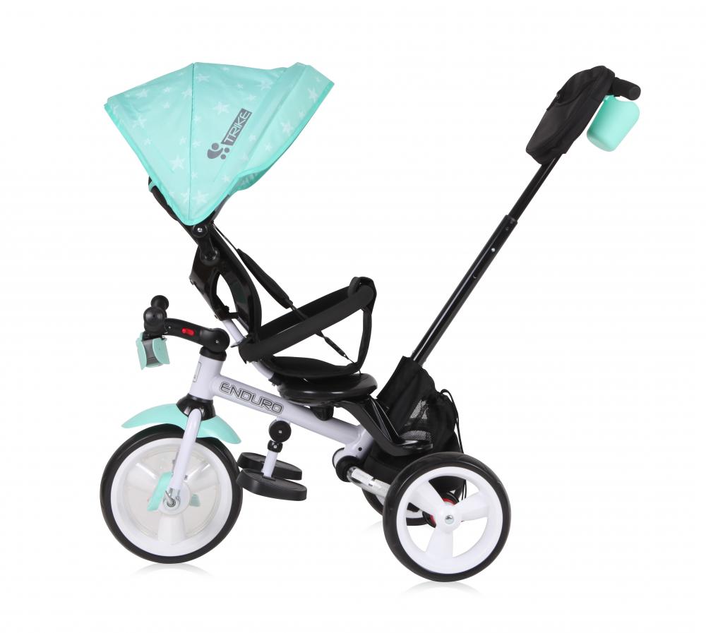 Tricicleta multifunctionala 4 in 1 enduro cu scaun rotativ green stars