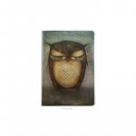 Caiet premium cu muchie cusuta A5 Eclectic Grumpy Owl