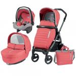 Carucior 3 in 1 Peg Perego Book Plus 51 S Black Completo Elite Breeze Coral