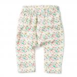 Pantaloni salvari din bumbac organic Little Green Radicals Botanical Jelly Bean 2-3 ani