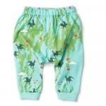 Pantaloni salvari din bumbac organic Little Green Radicals Under The Willows Jelly Bean Joggers 6-7 ani
