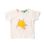 Tricou broderie fina din bumbac organic Little Green Radicals Follow the Sun 12-18 luni