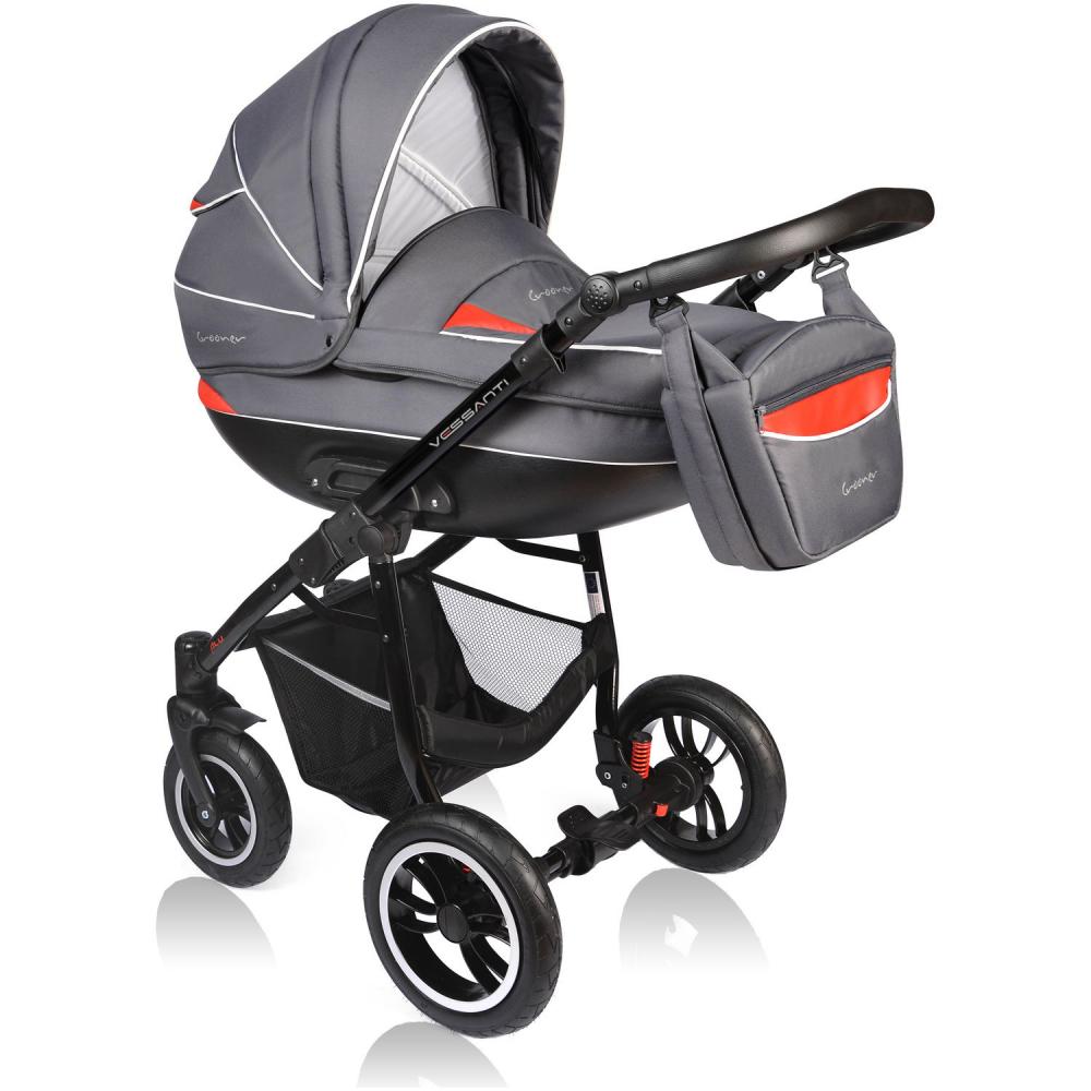 Carucior crooner 3 in 1 vessanti red gray