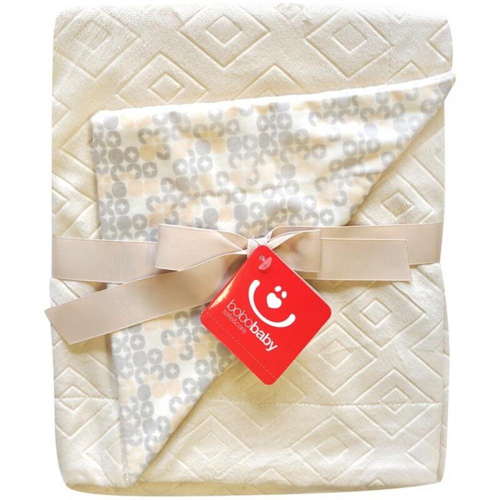 Paturica microfibra cu doua fete kcsn-36 bobobaby crem