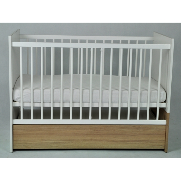 Patut pentru copii new york cu sertar alb + saltea cocos 10 cm