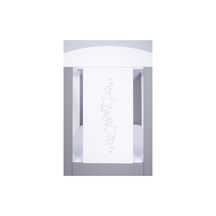 Poze Patut pentru copii Drewex Stars Culisant Silver + Saltea Cocos 8 Cm nichiduta.ro 