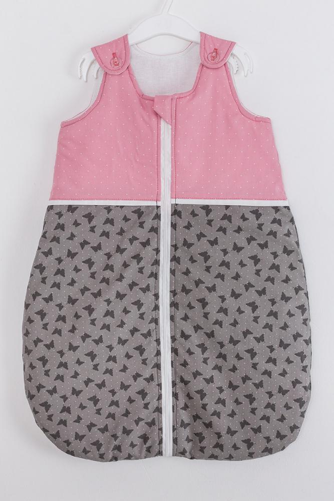 Sac de dormit 0.5 tog fluturasi gri 85 cm