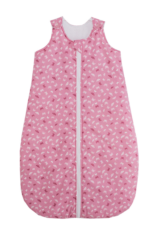 Sac de dormit 0.5 tog fluturasi roz 85 cm