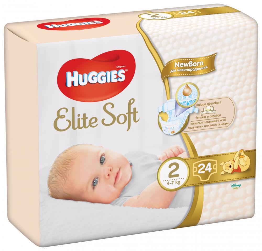 Scutece Huggies Elite Soft nr.2 4-6 kg 24 buc
