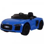 Masinuta electrica cu roti din cauciuc si scaun de piele Audi R8 Spyder Blue