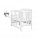 Set patut pentru copii cu laterala culisanta Olek Alb si Saltea Cocos 10 cm