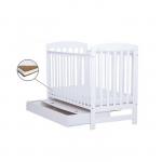 Patut Eurogloria Olek cu sertar Alb + Saltea Cocos 8 Cm