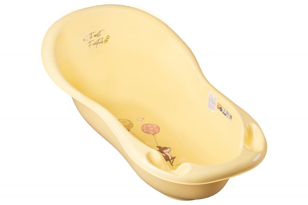 Cadita Tega Baby Forest 86 cm cu senzor de temperatura Galben