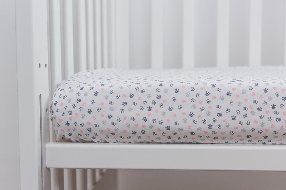 Cearceaf imprimat cu elastic pentru saltea 60 x 120 cm