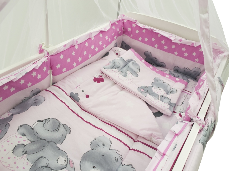 Lenjerie Teddy Hug Roz M2 4+1 piese 120x60