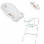 Set Cadita 102cm cu suport metalic si suport anatomic Printesa Alb