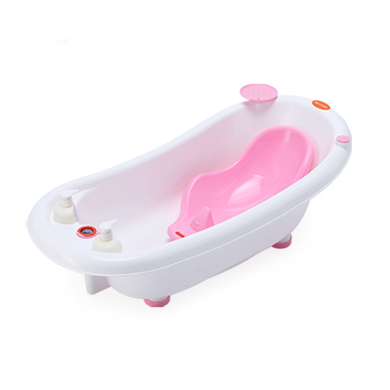 Cadita ergonomica cu reductor detasabil si termometru Little Mom Pink - 1 | YEO