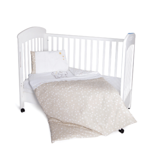 Lenjerie patut brodata cu 5 piese 140x70 cm little dreamer stars