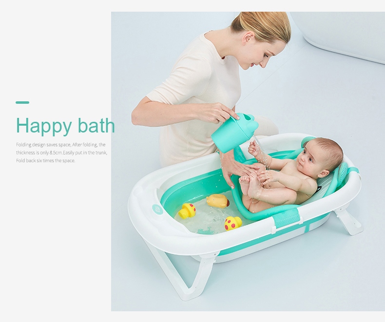 Hamac cadita Little Mom Baby Bath Tub Bear Mint Cadite si accesorii