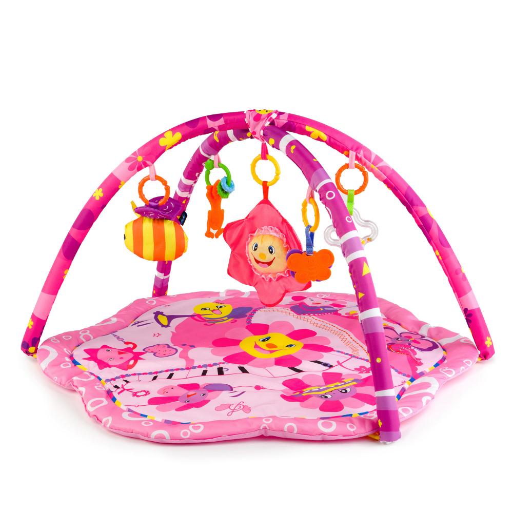 Saltea de joaca juju rolljoy pink-flowers
