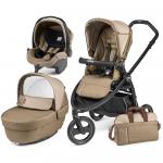 Carucior 3 in 1 Peg Perego Book Scout Matt Black Class Beige