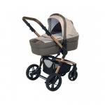 Carucior transformabil 3 in 1 Foppapedretti iWOOD Crem cu Gri