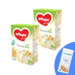 Pachet 2 buc x Cereale BIO fara lapte Milupa 7 Cereale 250g 6luni+ si 1 x Servetele umede pentru bebelusi