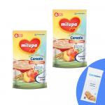 Pachet 2 buc x Cereale fara lapte Milupa Buna dimineata cereale orez si piersici 180g 6luni+ si 1 x Servetele umede pentru bebelusi, WaterWipes, 10