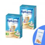 Pachet 2 buc x Cereale fara lapte Nutricia Aptamil 7 Cereale 250g 6luni+ si 1 x Servetele umede pentru bebelusi, WaterWipes, 10 buc