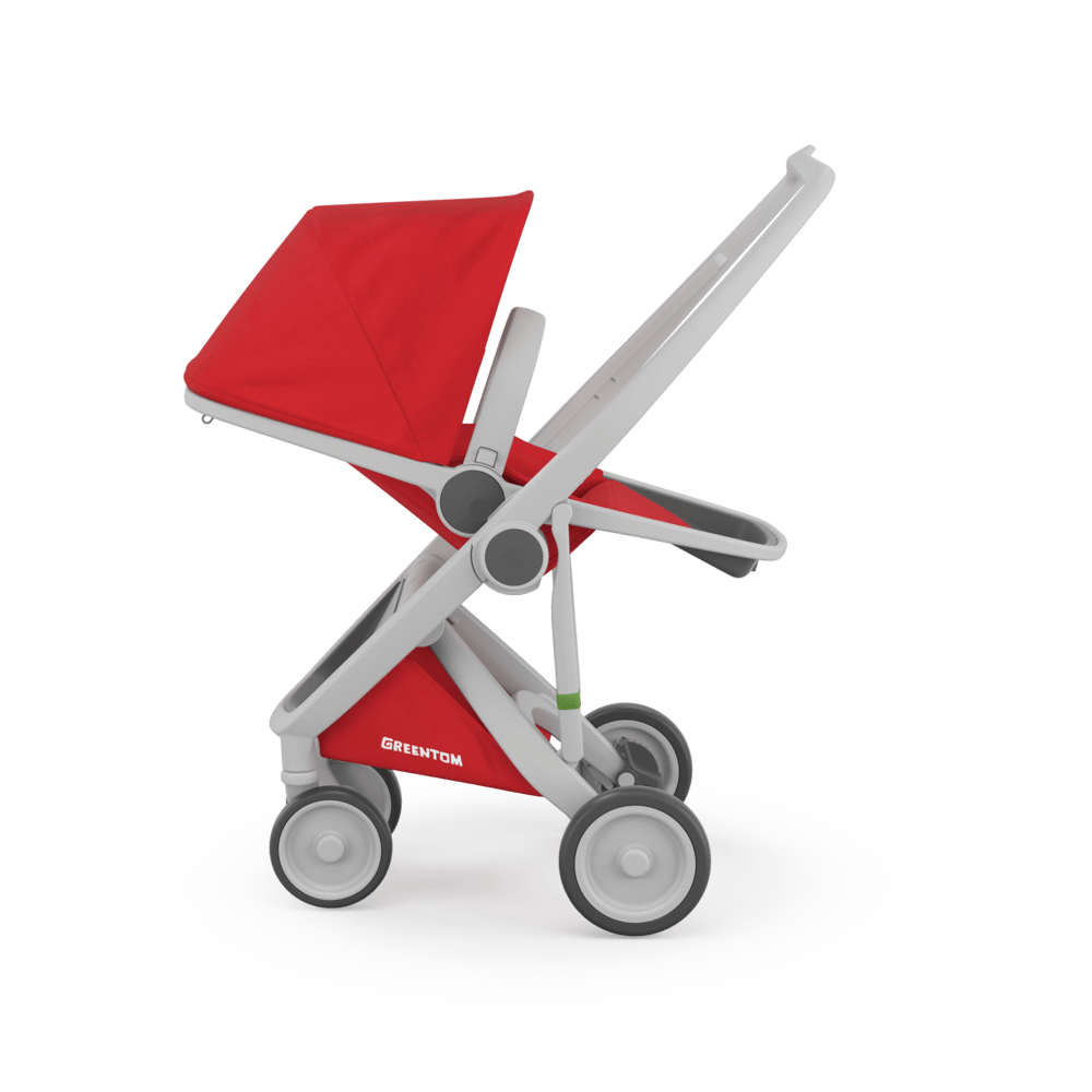 Carucior reversible 100 ecologic grey red