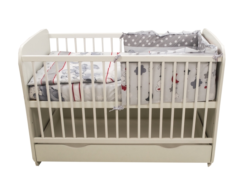 Lenjerie Teddy Hug Gri M2 4 piese 120×60 120x60