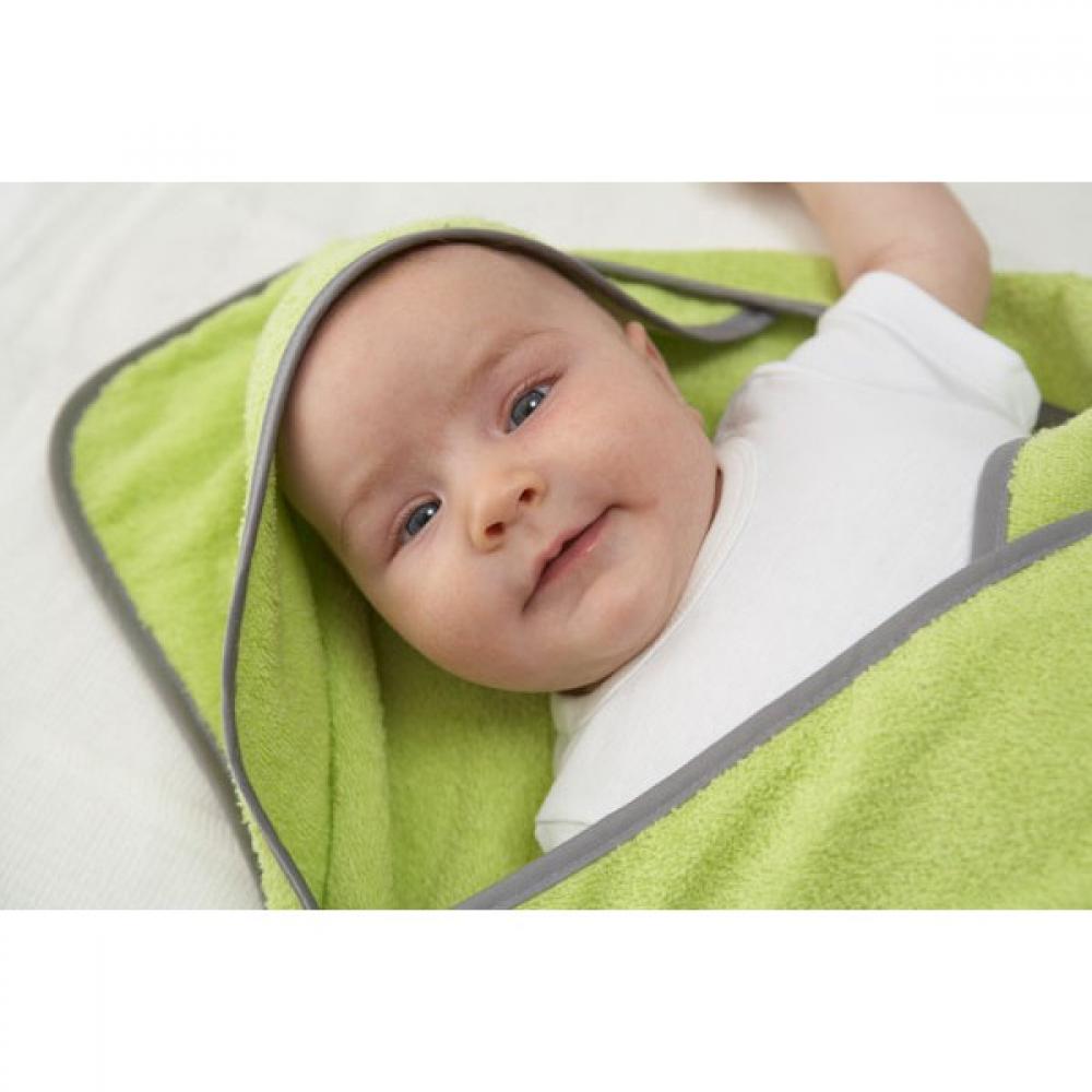 Prosop din bumbac pentru bebe verde 75x75 cm jollein