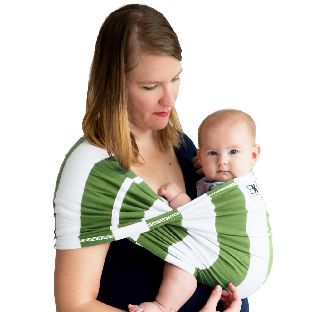 Sistem purtare Baby Ktan Baby Carrier Print Olive Stripe marimea M