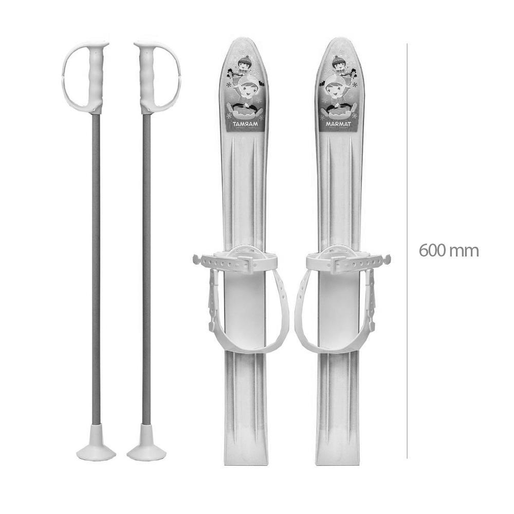 Skiuri copii 60 cm marmat albastru