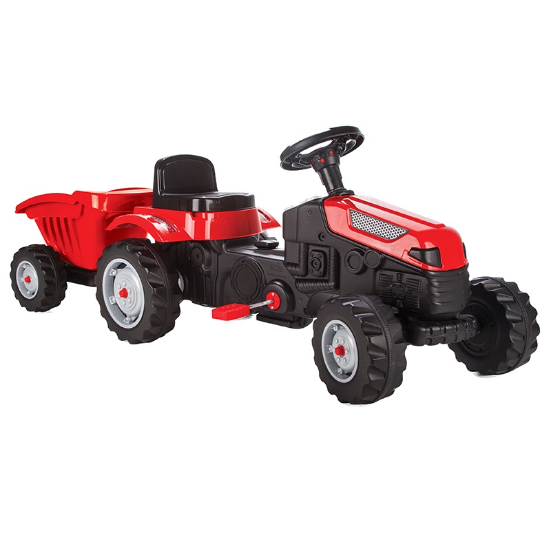 Tractor Cu Pedale Si Remorca Active Red