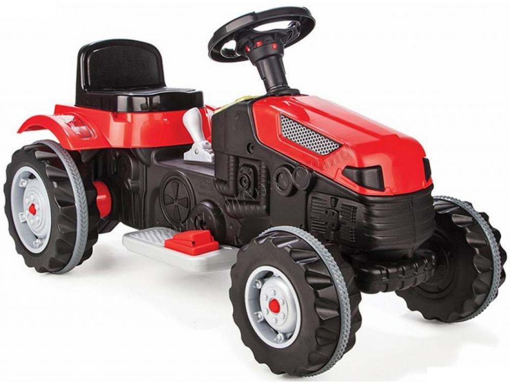 Tractor electri copii Active 45W Red din plastic rezistent,cu scaun reglabil in 6 pozitii, claxon si lumini Pilsan