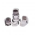 Carucior modular 3 in 1 Ugo Light Grey Melange