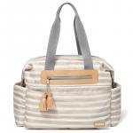Geanta pentru mamici Skip Hop Riverside Ultra Light Satchel Bej cu dungi