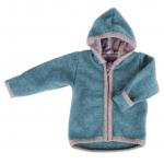 Jacheta din lana merinos organica tumble/boiled wool Iobio Provence Blue 110/116
