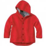 Jacheta din lana merinos organica tumble/boiled wool Disana Red 74/80