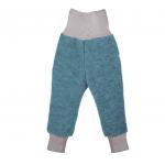 Pantaloni din lana merinos organica tumble/boiled wool KbT Iobio Provence Blue 74/80