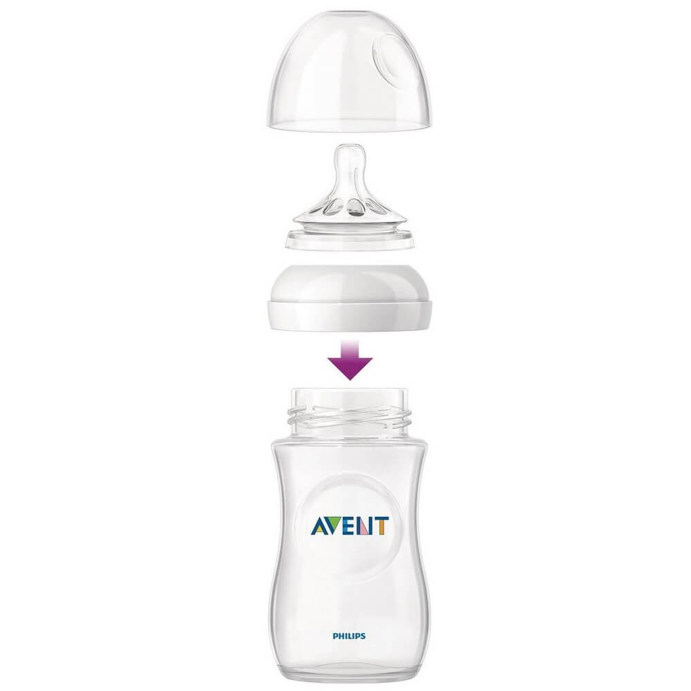 Biberon Philips Avent Natural 240 ml Sticla de calitate farmaceutica - 2 | YEO