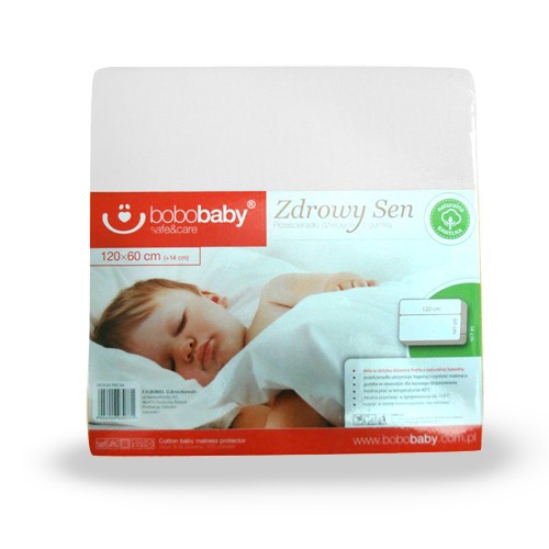 Husa pentru saltea din frotir 60x120 cm BoboBaby Alba