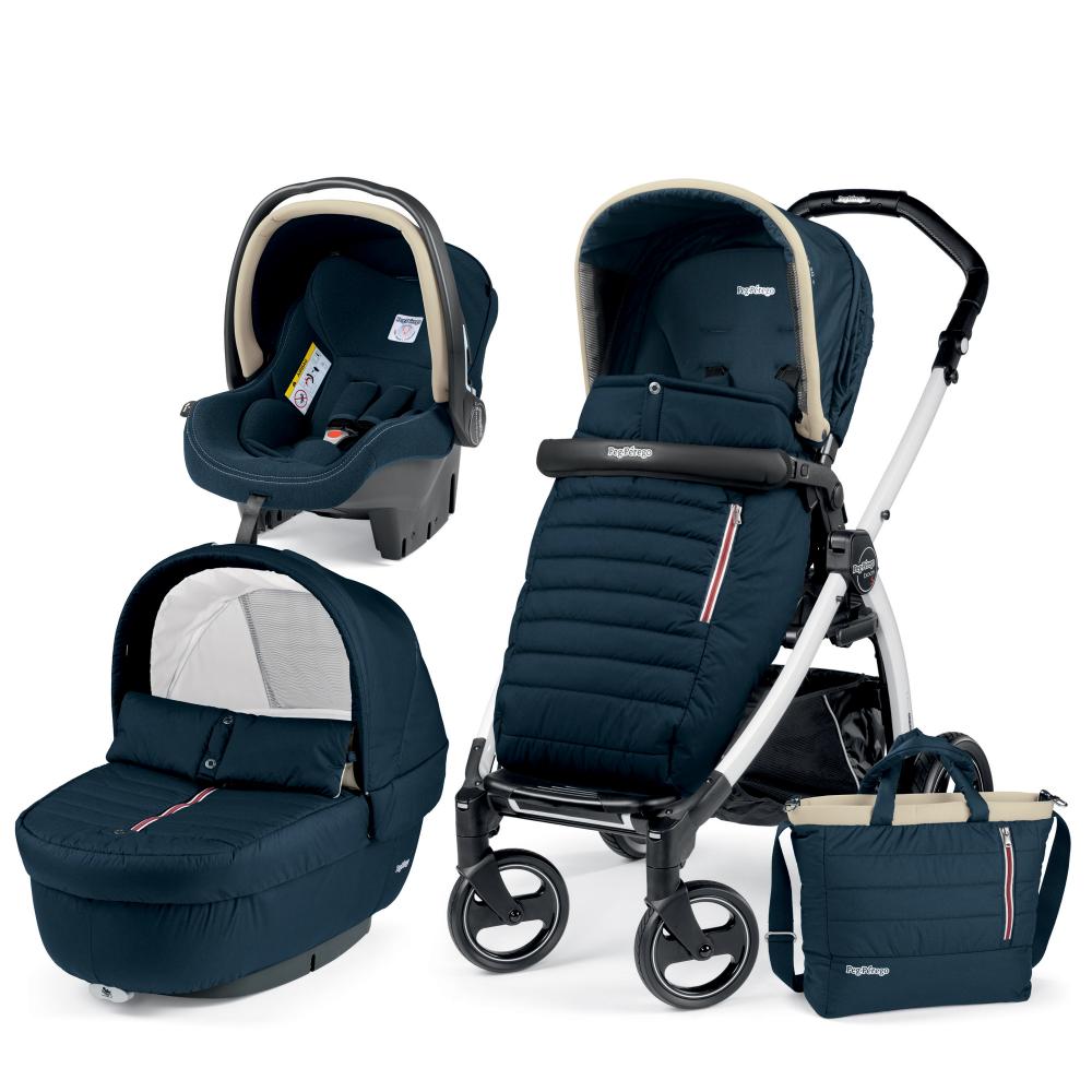 Carucior 3 in 1 Peg Perego Book Plus S BlackWhite Breeze Blue