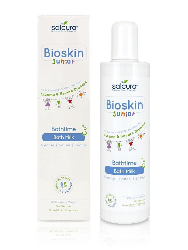 Lapte de baie Bioskin Junior pt bebelusi si copii piele foarte sensibila, uscata cu eczeme Salcura 300 ml 300 imagine noua responsabilitatesociala.ro