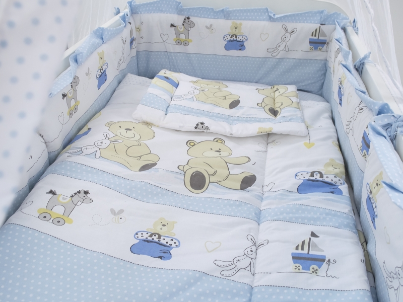 Lenjerie teddy play blue m2 7 piese 120x60 cm