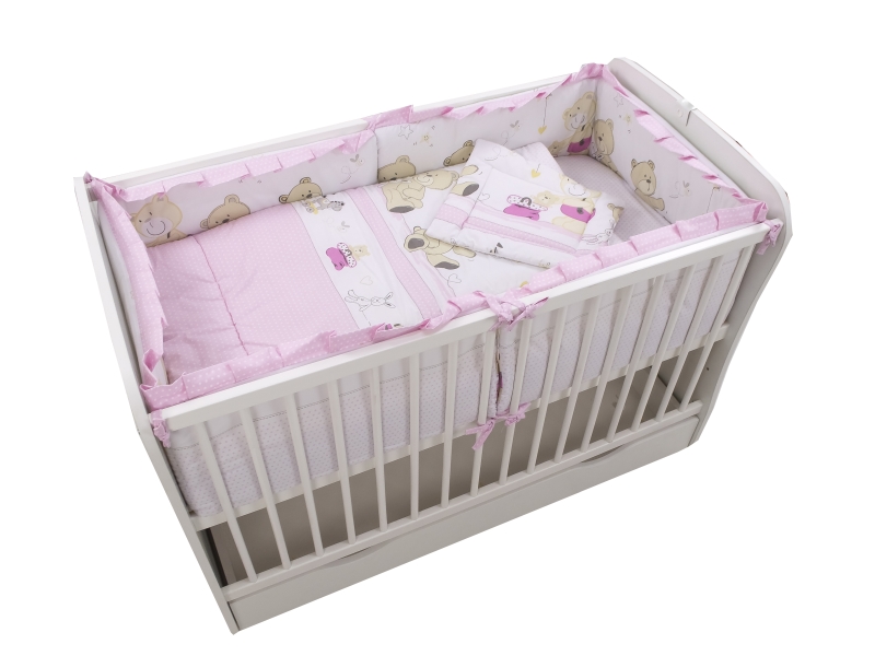 Lenjerie Teddy Play Pink M1 4+1 piese 140x70 - 1